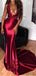 Sexy Convertible Long Mermaid Elastic Satin Prom Dresses, PD0877