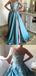 One Shoulder Appliques Beaded Side Slit Long Prom Dresses, Prom Dresses, PD0763