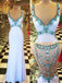Gorgeous Rhinestone Beaded Long Mermaid Jersey Prom Dresses, PD0815