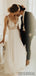 V-neck Beaded Long A-line Gorgeous Wedding Dresses, WD0280