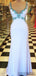 Gorgeous Rhinestone Beaded Long Mermaid Jersey Prom Dresses, PD0815