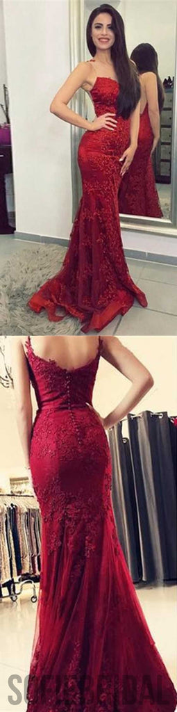 Mermaid Lace Prom Dresses, Sexy Prom Dresses, Illusion Prom Dresses, Prom Dresses, PD0600