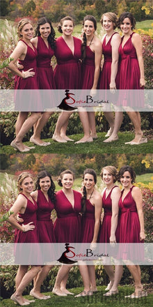 Convertible Bridesmaid Dresses, Short Bridesmaid Dresses, Cheap Bridesmaid Dresses, PD0506