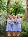 Sweetheart Strapless Tea-length Chiffon Bridesmaid Dresses With Shawl, BD0577