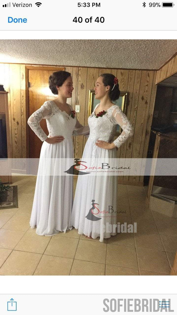 Feedback for White Lace Side Slit Elegant Prom Dresses(custom color white+custom size)