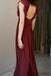 V-neck Long A-line Ruffles Bridesmaid Dresses, PD0967